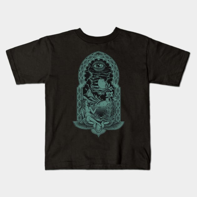 Entrance Kids T-Shirt by HenryBennettArt